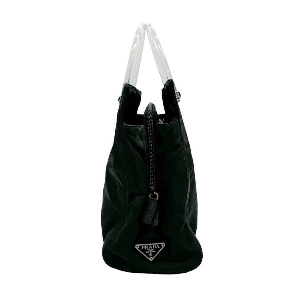 Prada Black Bag handles Handle Tessuto Top Clear